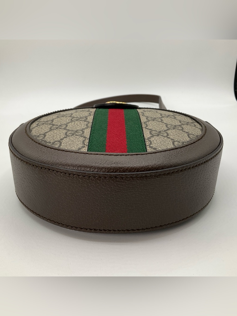Gucci Ophidia Mini GG Round Shoulder Bag Supreme Monogram Canvas Web Stripe - Picture 7 of 15